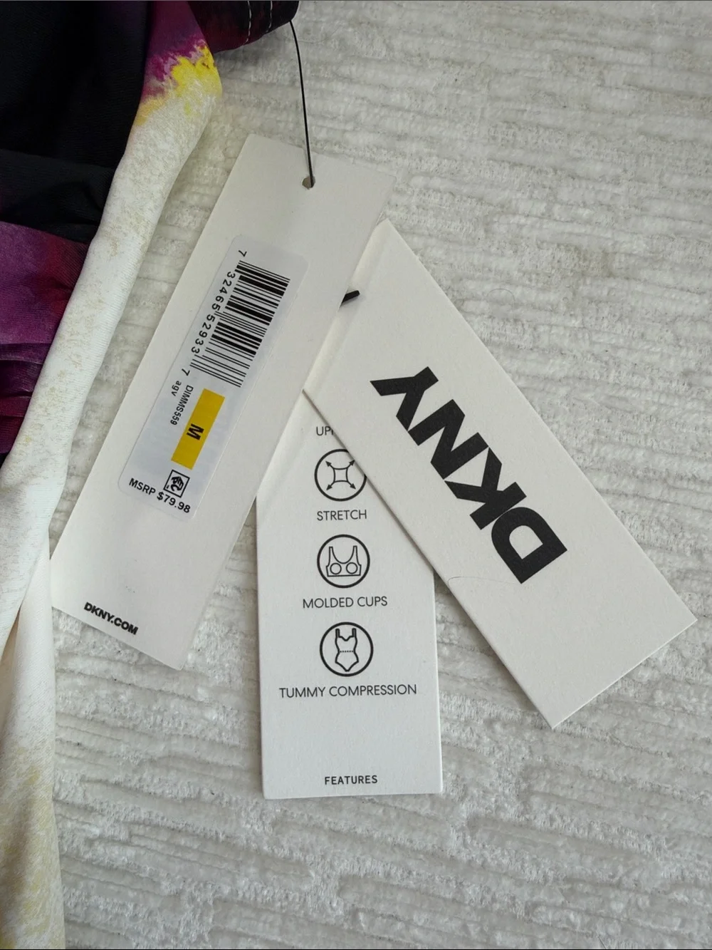 DKNY DKNY Surplice V-neck One-Piece  Swimsuit NWT - Picture 4 of 6